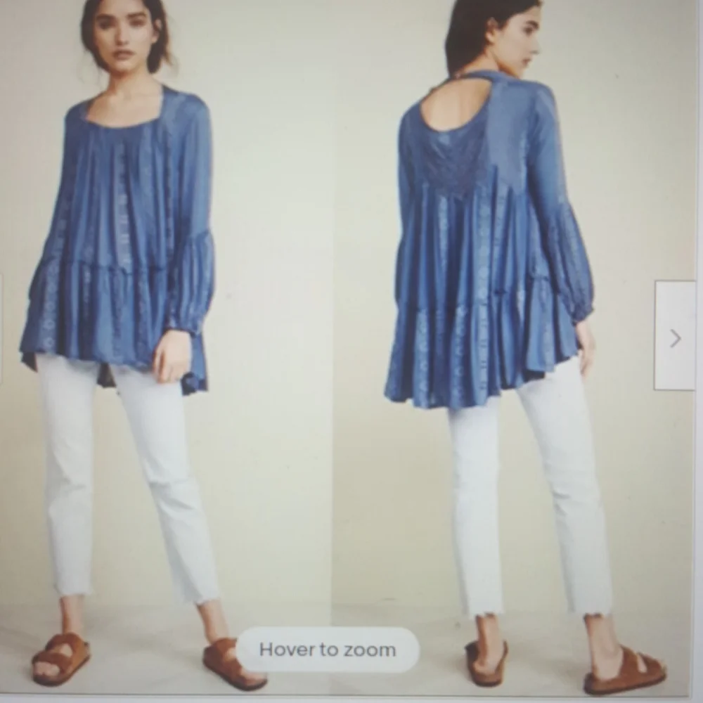 Free People NWOT Kiss Kiss Tunic Top  Sz Small - Picture 3 of 14